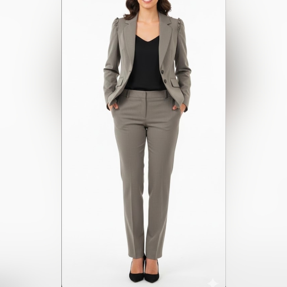 The Limited Collection Brown Houndstooth Pant Suit Size XS Blazer/ Size 0 pants
